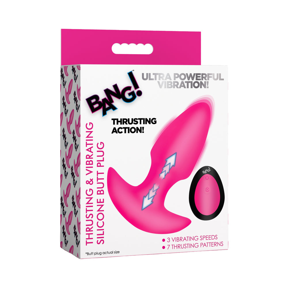 BANG! Thrusting & Vibrating Silicone Butt Plug